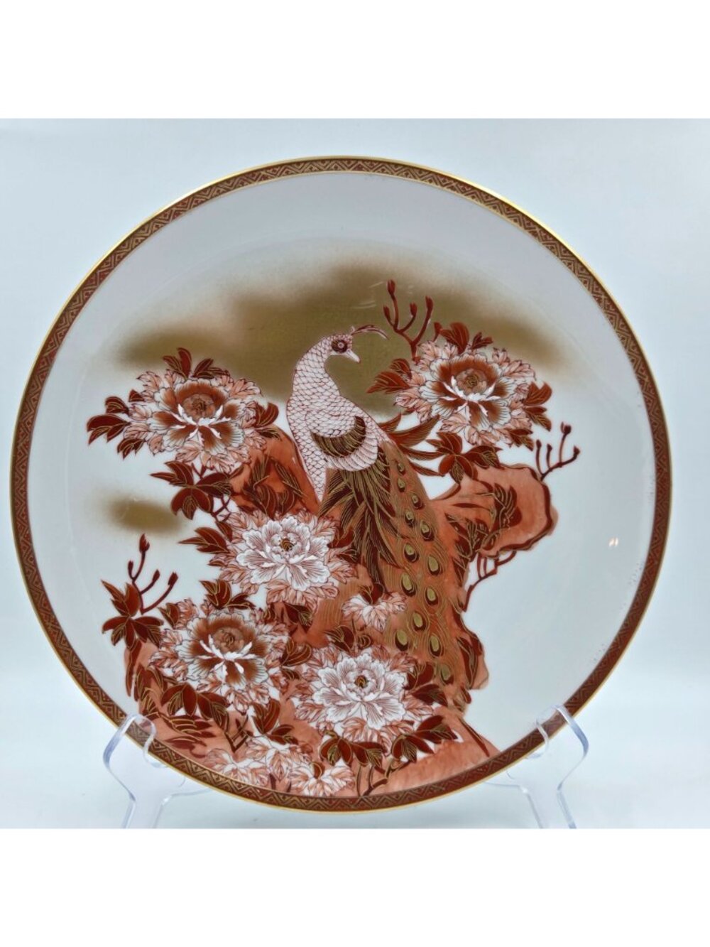 Kutani Peacock Peony Plate Gold from the Meiji period - Picture 2 of 10